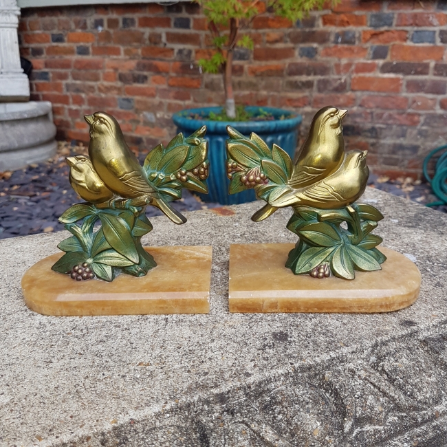 SOLD French Art Deco Bird Bookends