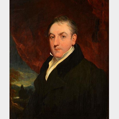 STUDIO OF SIR THOMAS LAWRENCE, PRA., FRS, 1769 - 1830, OIL ON CANVAS Portrait of Sir Felix Booth