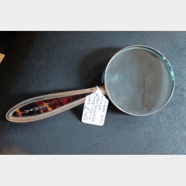 Silver and Tortoiseshell Magnifying Glass