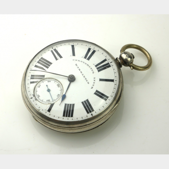 A VICTORIAN SILVER 'CHRONOMETER LEVER' GENT’S POCKET WATCH