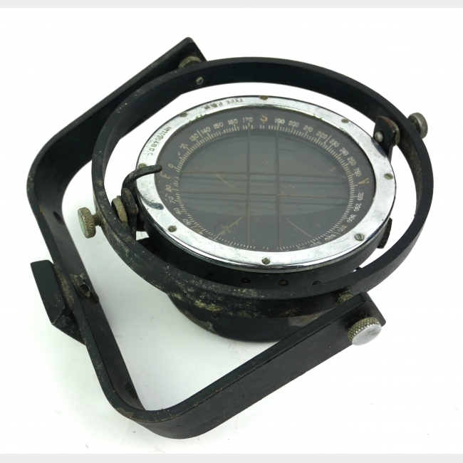 A VINTAGE GIMBAL SPHERICAL COMPASS