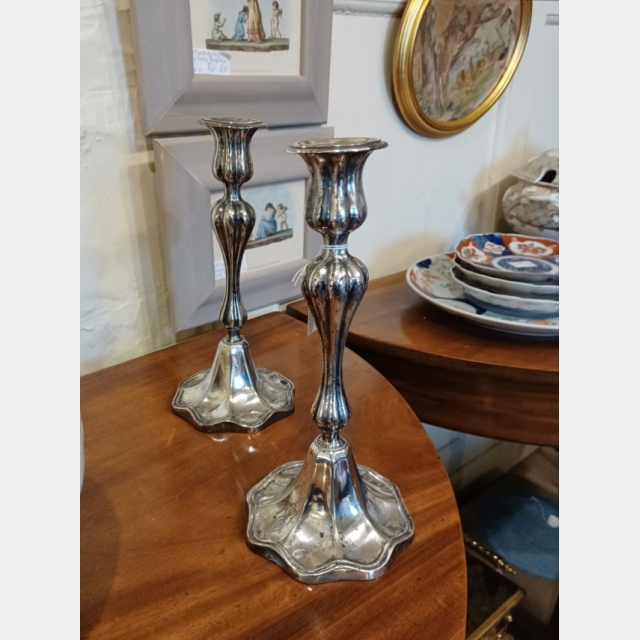 Silver plated candle sticks
