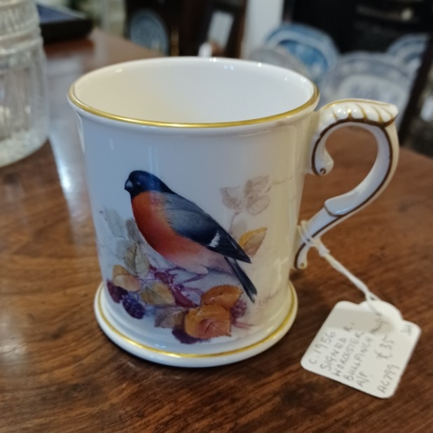 Signed Royal Worcester Bullfinch Cup