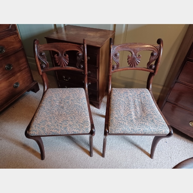 Pair of Regency Mahogany Standard Chairs