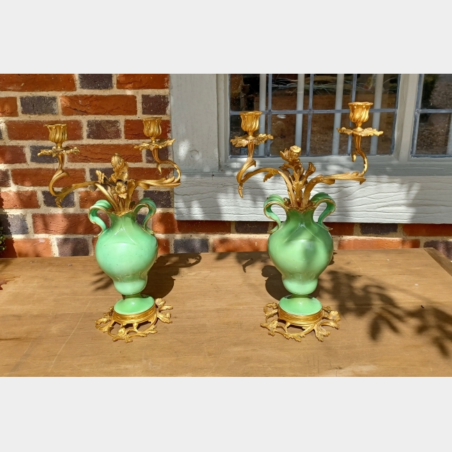 Pair of 19th Cent French Candelabras