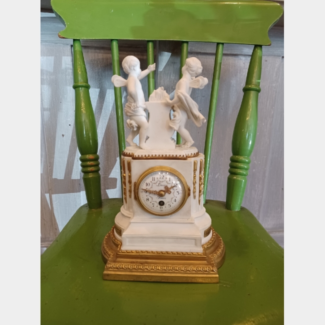 19th Century French Ormolu & Bisque clock