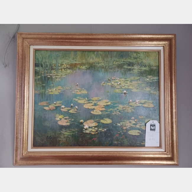 Signed oil on canvas in gilt frame