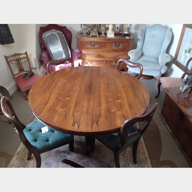 Victorian Rosewood Tilt Top Breakfast Table with claw feet