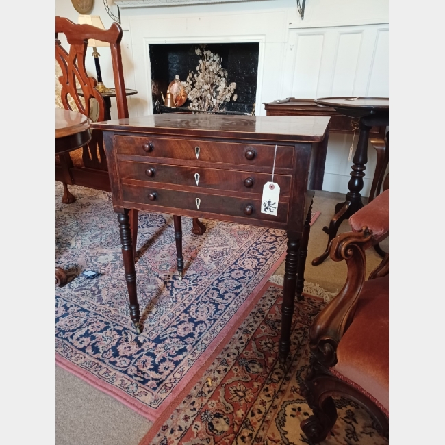 Antique Flame Mahogany Side Table