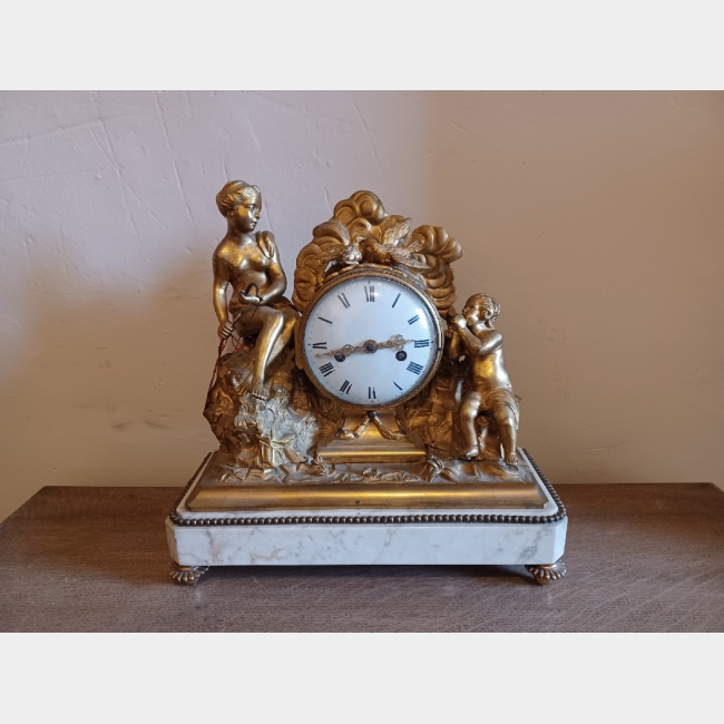 19th Cent. French Louis XV Style Mantle Clock