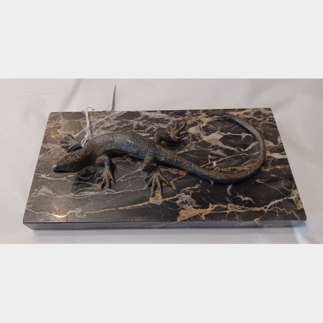 Lizard Figure mounted on marble