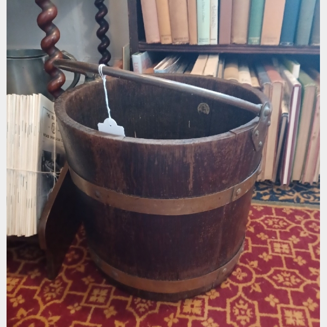 Antique Coopered Oak Bucket