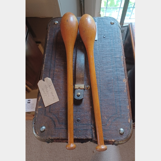 1920s wooden juggling clubs