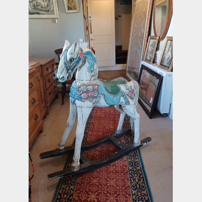 Painted Wooden Rocking horse