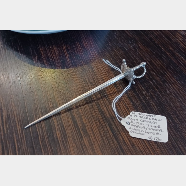 Dutch Silver Sword Letter Opener