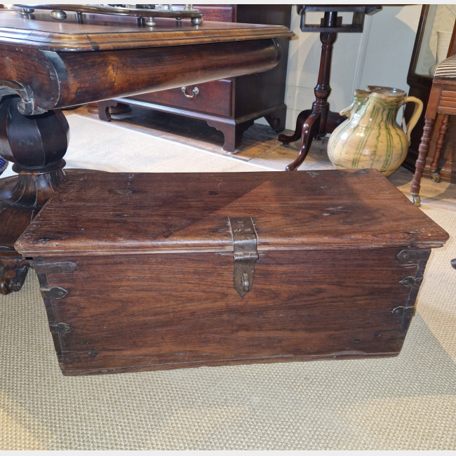 Antique Chest with Candle Till