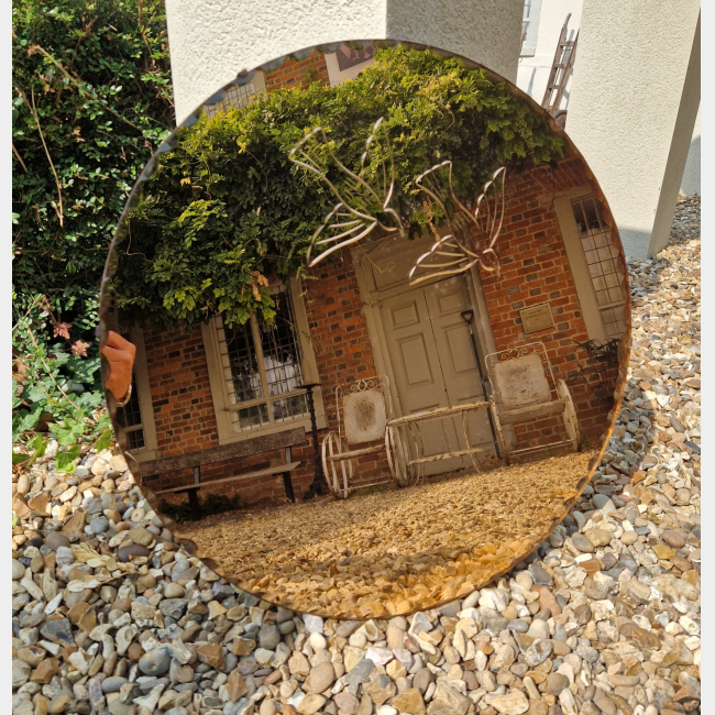 Early 20th Century Champagne 'Bird' Mirror