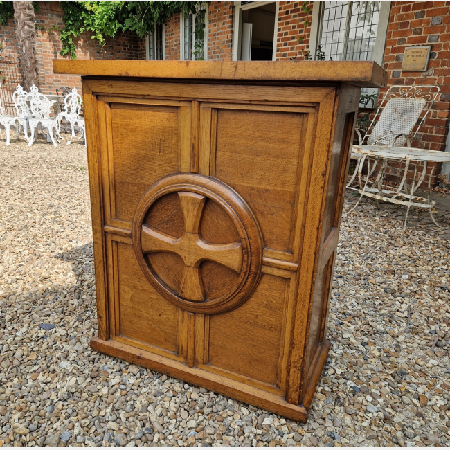 Ecclesiastical Oak Pedestal Table