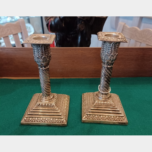 Pair of Silver Candlesticks