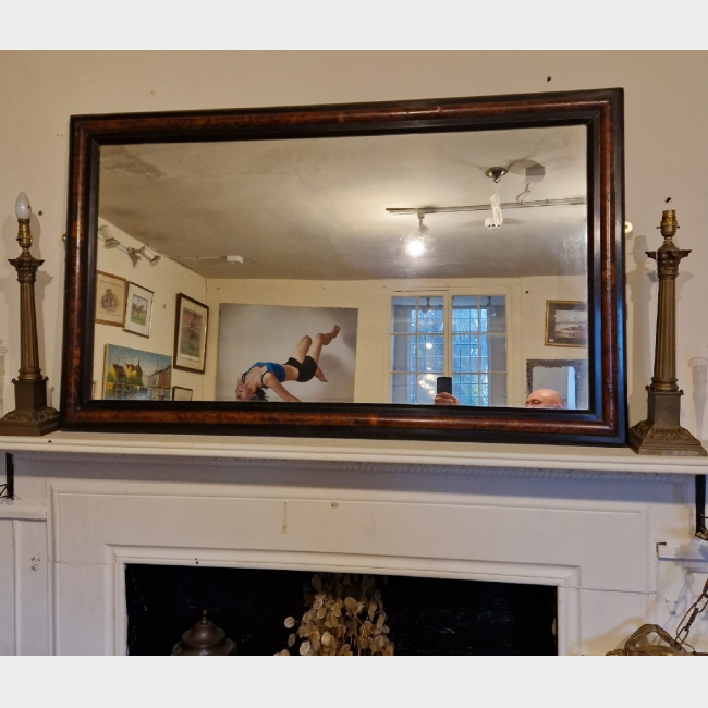 French Ebonised Rectangular Mirror