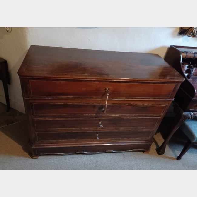 Rosewood secretaire chest