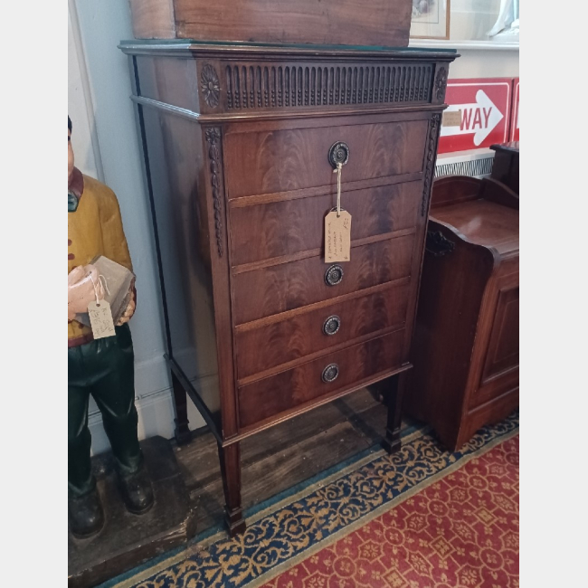 Mahogany Music Cabinet