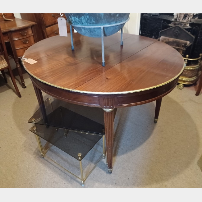 Mahogany & Brass Oval Table