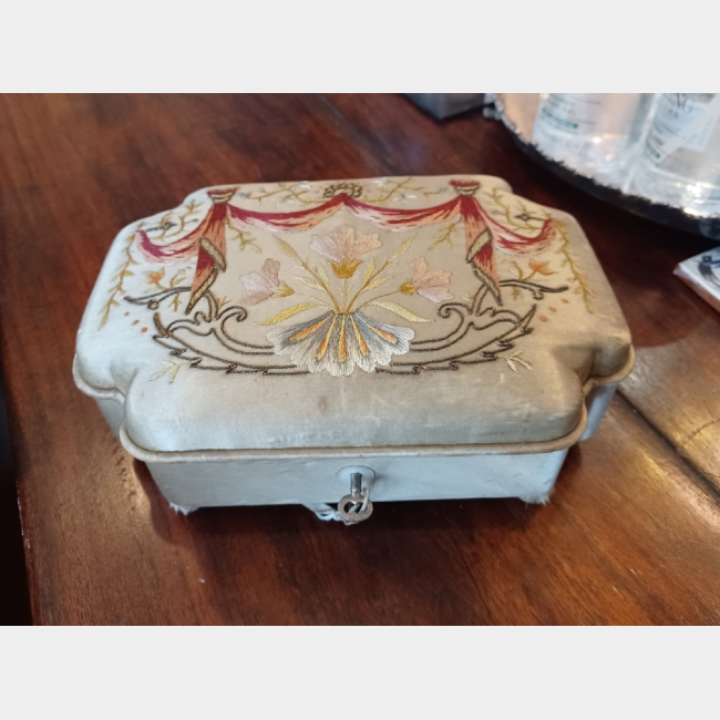 Embroidered Silk Box