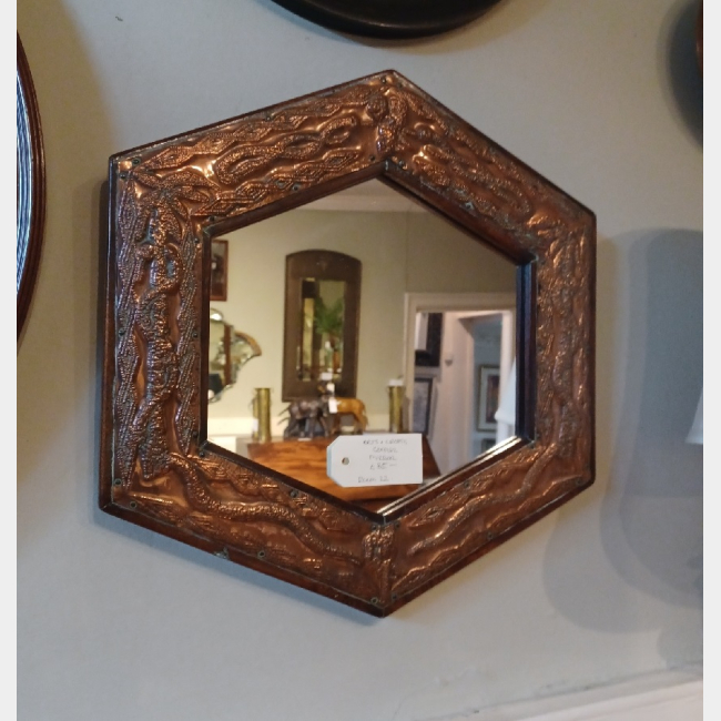 Arts & Crafts Copper Mirror