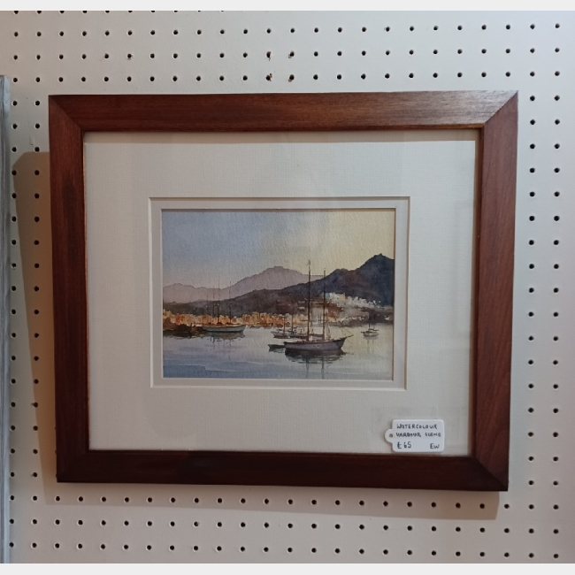 Watercolour of Harbour Scene
