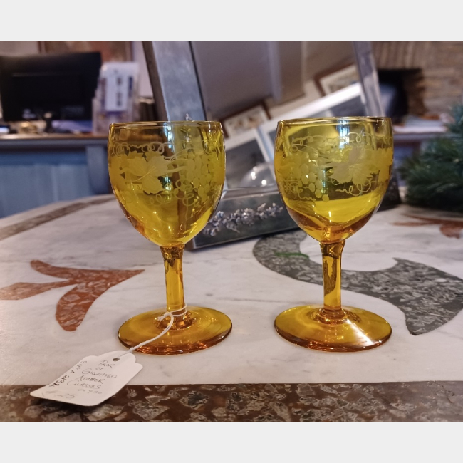 Pair of Engraved Glasses