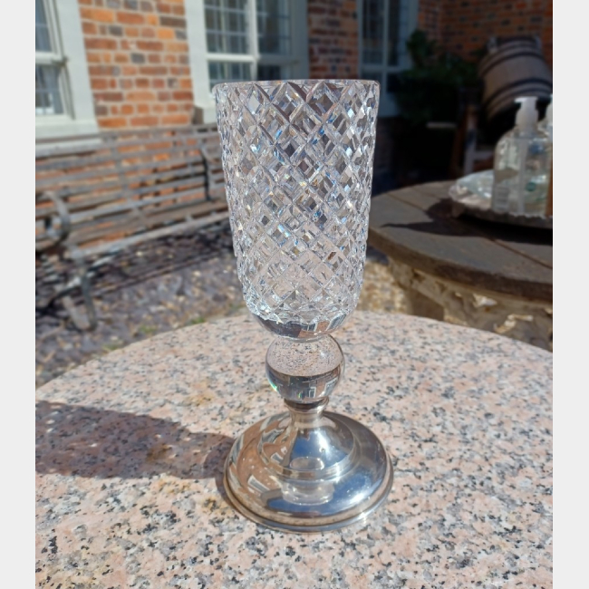 Silver and Crystal Art Deco Celery Vase