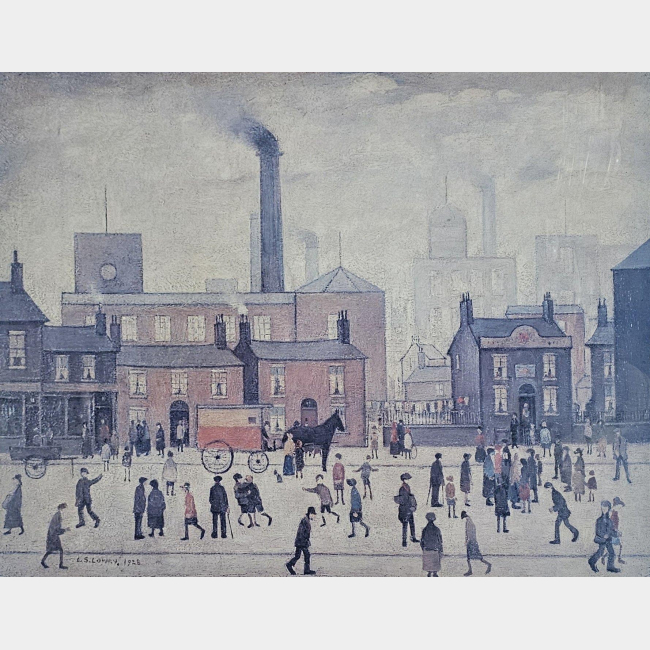AFTER P.S. LOWRY, R.A., BRITISH, 1887 - 1976, A LARGE OFFSET LITHOGRAPH ON PAPER