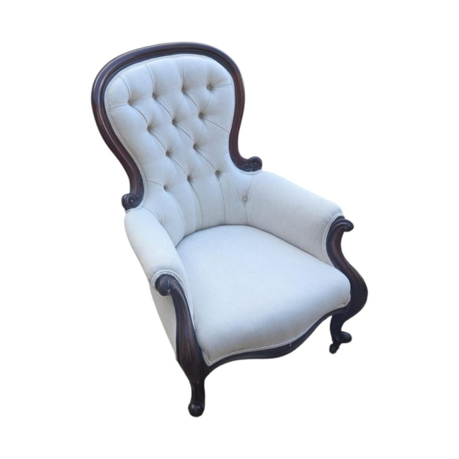 VICTORIAN MAHOGANY SPOON BACK CHAIR
